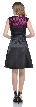 Satin & Lace Short Dress with Detachable belt — back