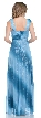 Long Formal Ombre Dress with Metallic Animal Foiling  — back