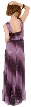 Long Formal Ombre Dress with Metallic Animal Foiling  — back in Plum