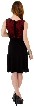 Sleeveless Knee length Party Dress  — back in Black/Red