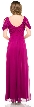 U-Neck Empire Cut Long Formal Dress With Hanging Sleeves — back