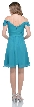 A-Line Short Party Dress with Off-Shoulder Sleeves — back