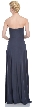 Strapless Bejeweled Waist Long Formal Dress  — back