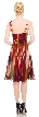 Short Halter Neck Party Dress in Multi Tone Print — back