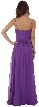 Empire Cut Long Formal Dress with Bejeweled Waist — back in Violet