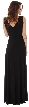 V-Neck Cap Sleeves Empire Cut Long Formal Dress — back