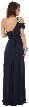 One Shoulder Long Formal Dress with Bejeweled Strap — back