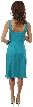 V-Neck Knee Length Formal Party Dress with Pleating  — back