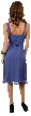 Cowl Neck Knee Length Bridesmaid Party Dress  — back