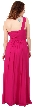 Bejeweled One Shoulder Long Formal Bridesmaid Dress — back