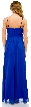 Spaghetti Straps V-Neck Long Formal Dress with Chunky Beads  — back