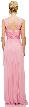 Pearls U-Neck Ruched Long Formal Bridesmaid Dress  — back in Dark Rose
