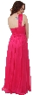 One Shoulder Belt Waist Long Formal Bridesmaid Dress — back