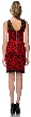 Floral Lace Short Party Dress with Mesh Trim — back