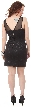 Embossed Short Cocktail Party Dress with Mesh at Bust — back