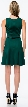 Paneled Techno Short Dress with Belt on Waist — back