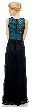 See-Thru Lace Back Long Formal Dress with Twist Knot — back