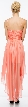 Spaghetti Straps Ruched High Low Party Prom Dress — back