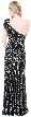 Full Length Sophisticated Sequined Evening Gown — back