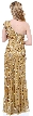 Full Length Sophisticated Sequined Evening Gown — back in Gold