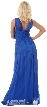 Ruched Bodice Long Formal Bridesmaid Evening Dress — back