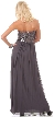 Strapless Sequins Bust Long Formal Bridesmaid Dress — back