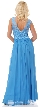 Scalloped Boat Neck Lace Long Formal Bridesmaid Dress. — back