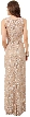 Floral Metallic Lace Long Formal Bridesmaid Dress — back in Taupe