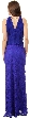 Halter Neck Pleated Blouson Top Long Bridesmaid Dress  — back