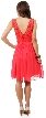 Floral Lace Top Short Bridesmaid Party Dress — back in Coral