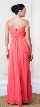 Pleated Bust Spaghetti Straps Long Formal Bridesmaid Dress — back