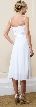 Lace Top Chiffon Skirt Formal MOB Dress with Bolero — back in White