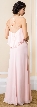 Halter Neck Ruffled Bodice Long Bridesmaid Dress — back