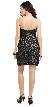 Strapless Short Prom Dress Fully Hand Beaded Sequins — back in Black/Ivory