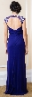 Bejeweled Empire Cut Long Formal Evening Bridesmaid Dress — back