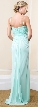 Rose Petals Bust Long Formal Evening Bridesmaid Dress — back
