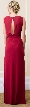 V-Neck Wrap Style Front Slit Long Formal Evening Dress — back