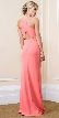Halter Neck Criss Cross Back Long Formal Evening Dress — back