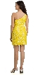 One Shoulder Two Tone Dress with Asymetical Hemline — back
