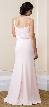 Square Neckline Flutter Top Long Formal Bridesmaid Dress — back