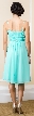 Sweetheart Neck Calf Length Bridesmaid Party Dress — back