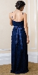 Floral Lace Long Formal Bridesmaid Dress with Satin Belt — back