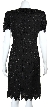 Sequin Beaded Leaf Print Cocktail Dress — back
