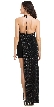 Halter Layered Lurex with Solid Knit  Fitted Cocktail Dress — back