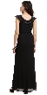 Sabrina Neck Pleated Evening Prom Gown — back