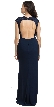 Lace Top Cutout Neckline Open Back Formal Evening Gown — back