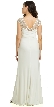 V-Neck Sequins Accent Gathered Waist Formal Evening Gown — back