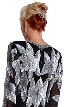 Multi Floral Long Formal Evening Gown — back