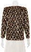 Patterned Leaves Beaded Design Long Jacket — back