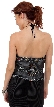Halter Neck Sequin Beaded Top — back in Gray/Silver